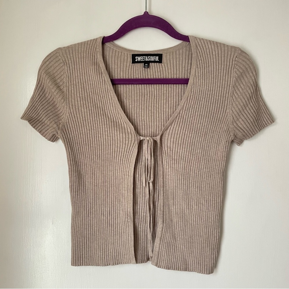 Sweet & Sinful Tie Front Cardigan